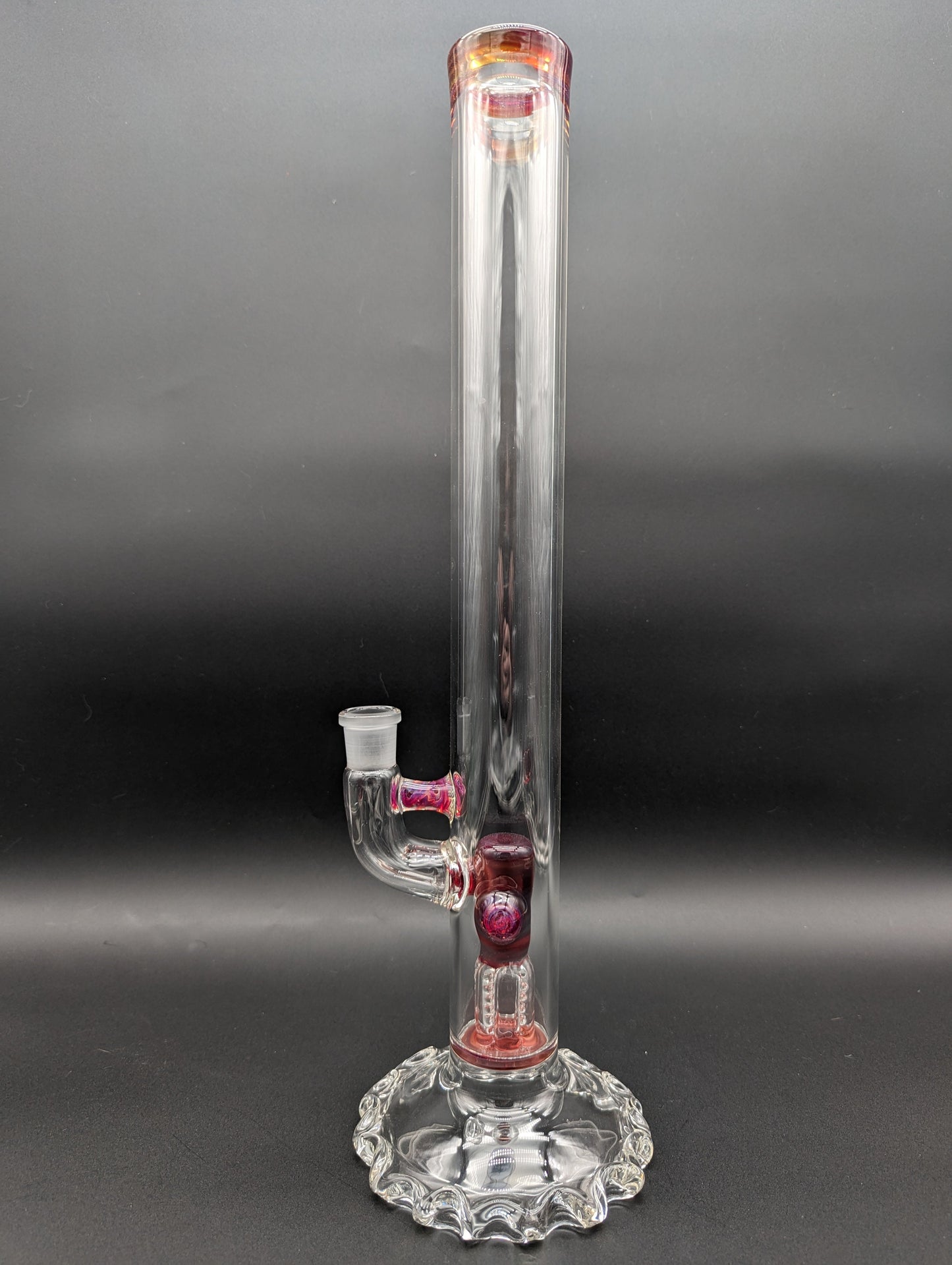 Ripplefoot Straight Tube w/ Inline Perc - Fire Within Glass - Avernic Smoke Shop