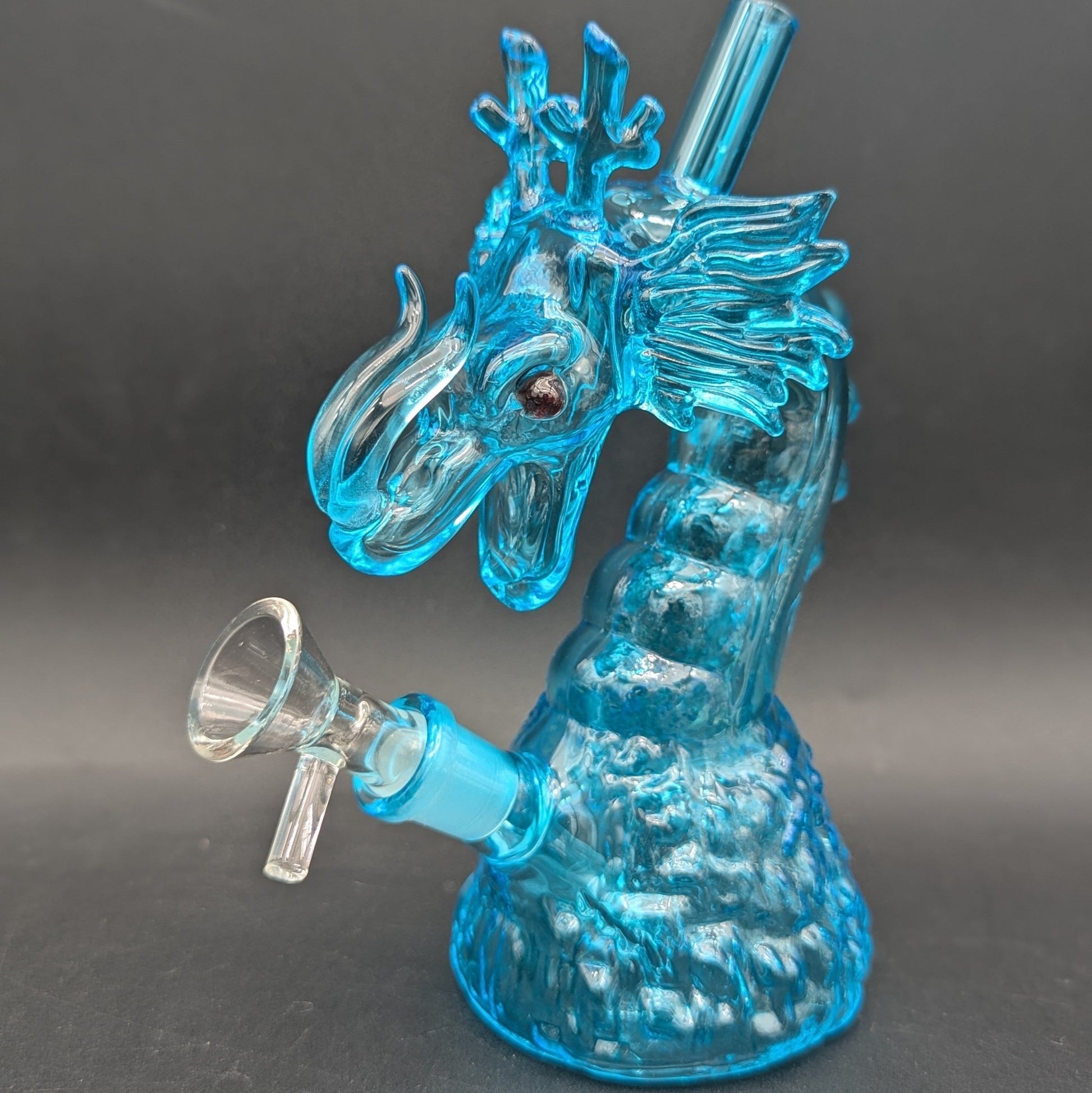 Rising Dragon Glass Water Pipe | 6.75" | 14mm - Meech Madness Smoke Shop