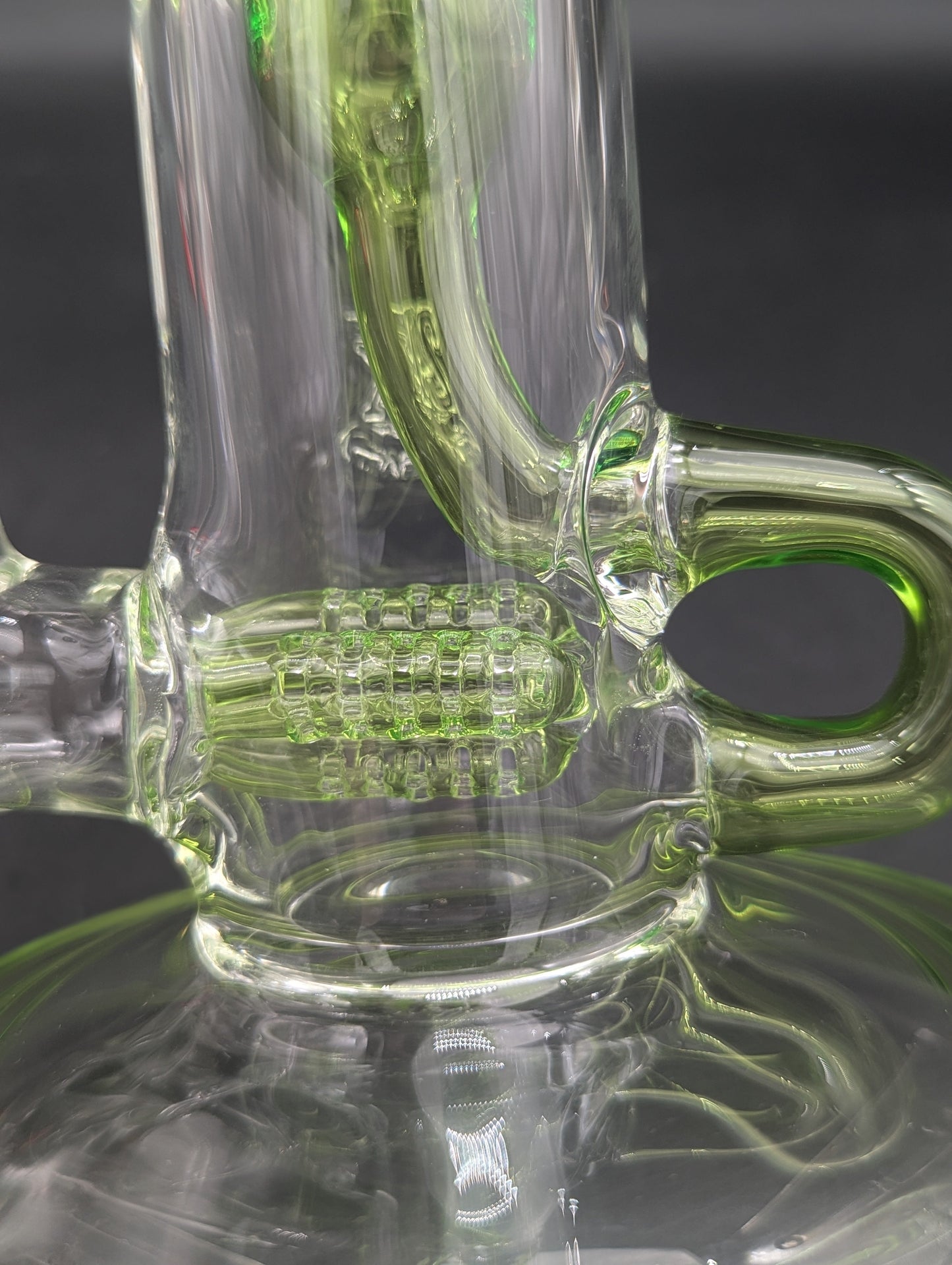 2K Glass 18" Threeline Recycler Bong-Avernic Smoke Shop