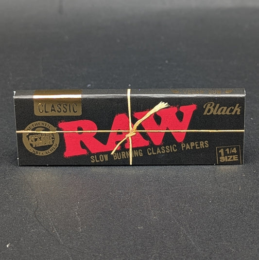 RAW Rolling Papers - 1 1/4 Black-Avernic Smoke Shop
