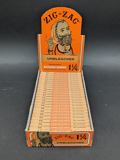 Zig Zag 1 1/4" Size Rolling Papers - Unbleached