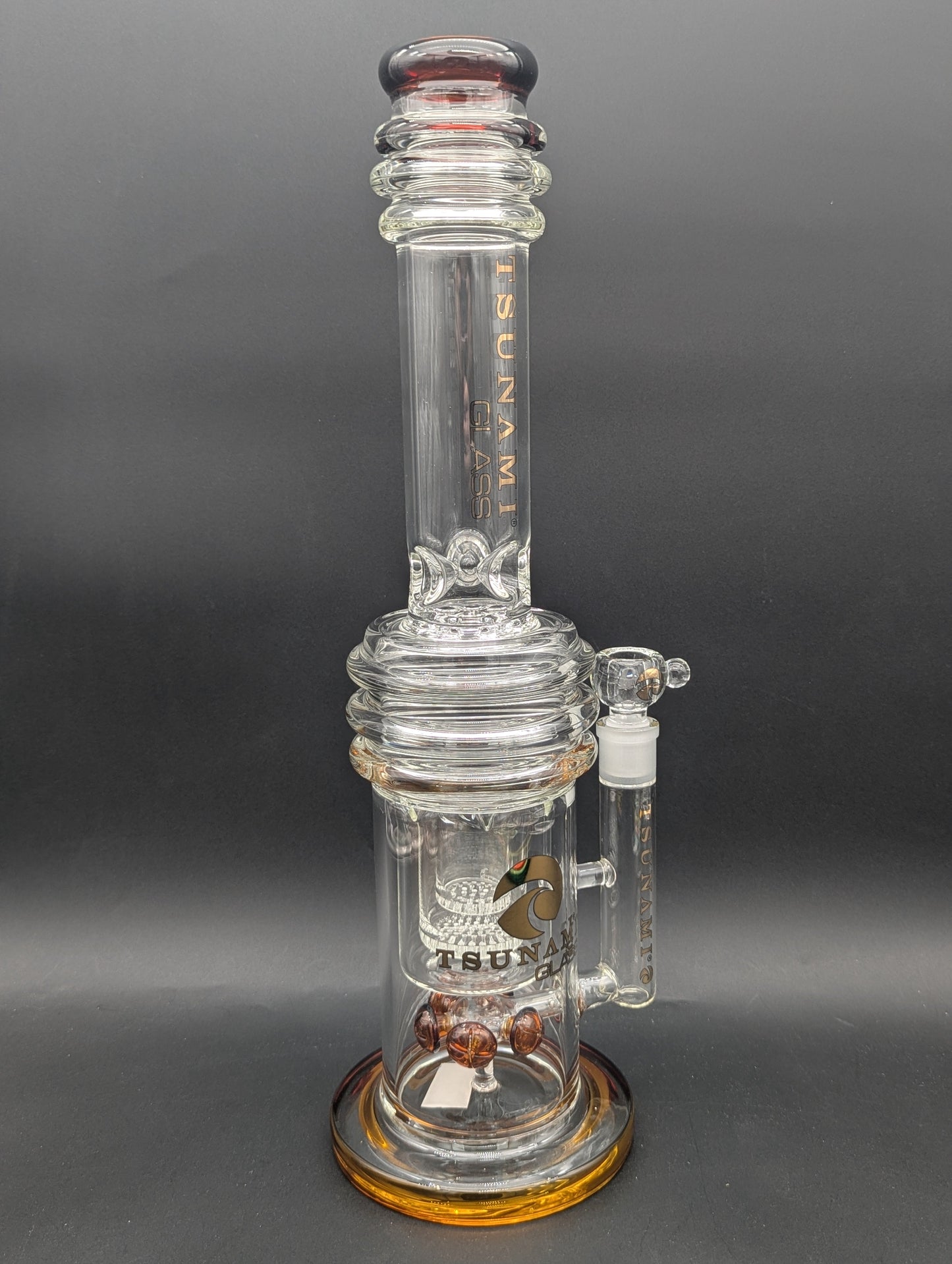 Tsunami Button Double Honeycomb Perc 16" Bong