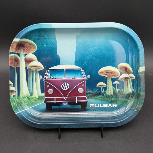 Pulsar Mini Metal Rolling Tray | Camper Van Shroom Trip | 7"x5.5"