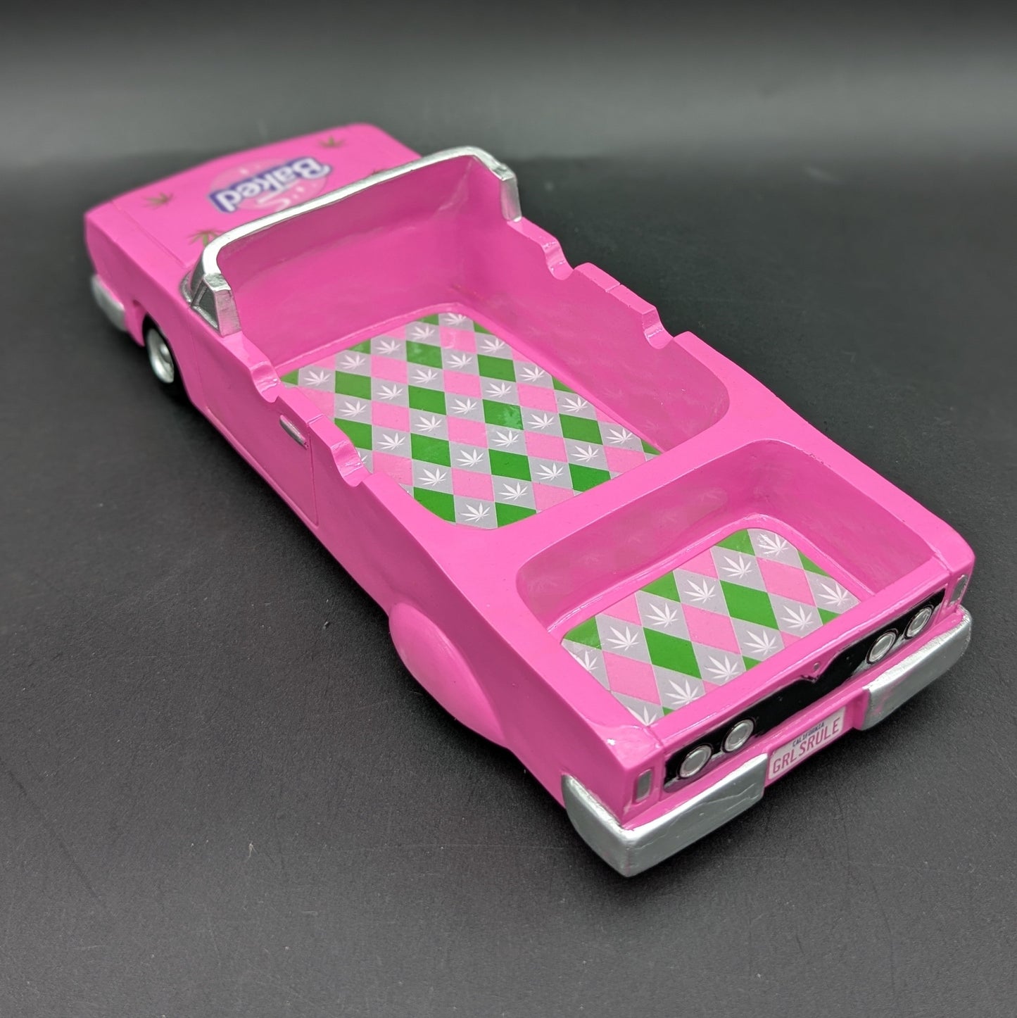 Fujima Baked Pink Convertible Ashtray with Stash Trunk | 10"