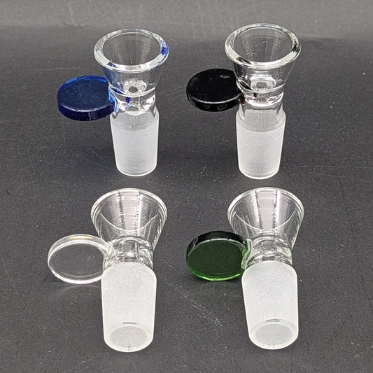 Round Handle Classic Glass 18mm Bong Bowl-Avernic Smoke Shop