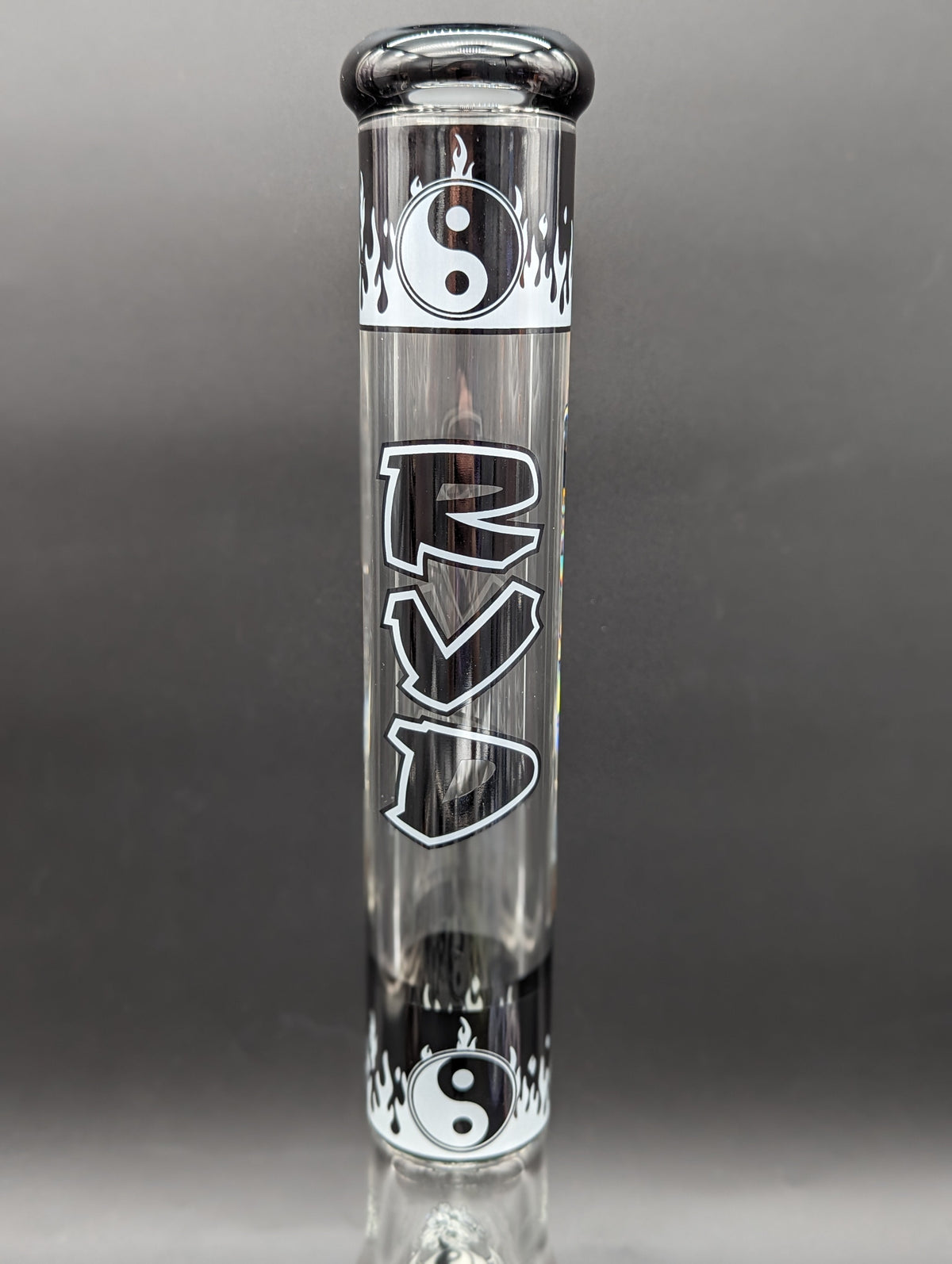 RVD Glass Flaming Zen Beaker Bong-Meech Madness Smoke Shop