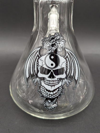 RVD Glass Flaming Zen Beaker Bong-Meech Madness Smoke Shop