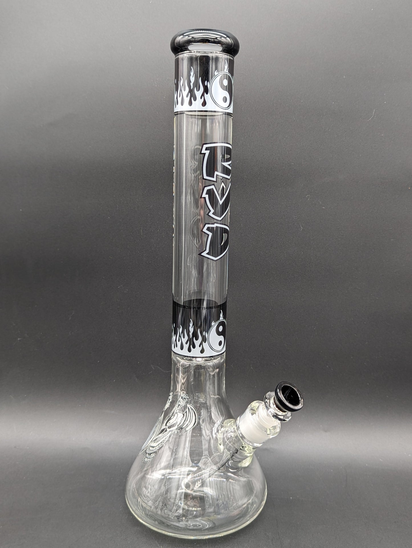 RVD Glass Flaming Zen Beaker Bong-Meech Madness Smoke Shop