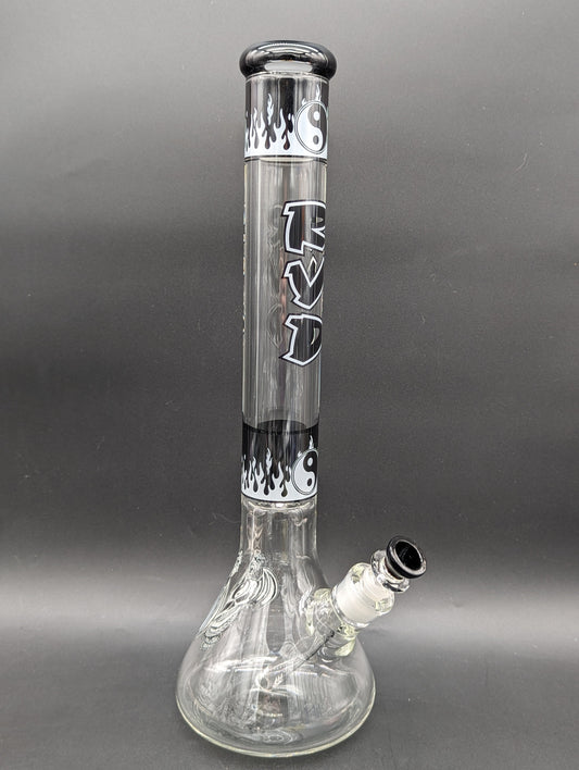 RVD Glass Flaming Zen Beaker Bong-Meech Madness Smoke Shop