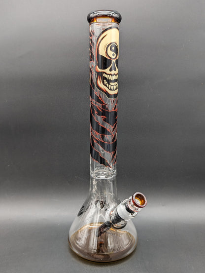 RVD Glass Skull Invasion Beaker Bong-Meech Madness Smoke Shop