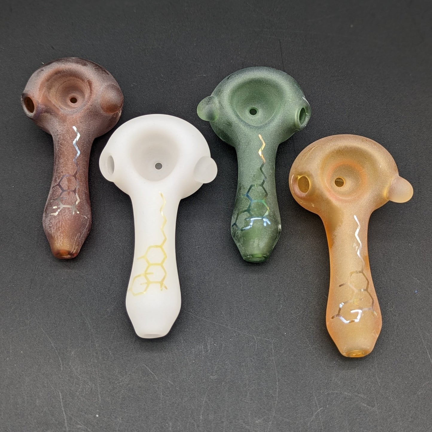 Sandblasted Honeycomb Pipes - Reading Glass Militia - Meech Madness Smoke Shop