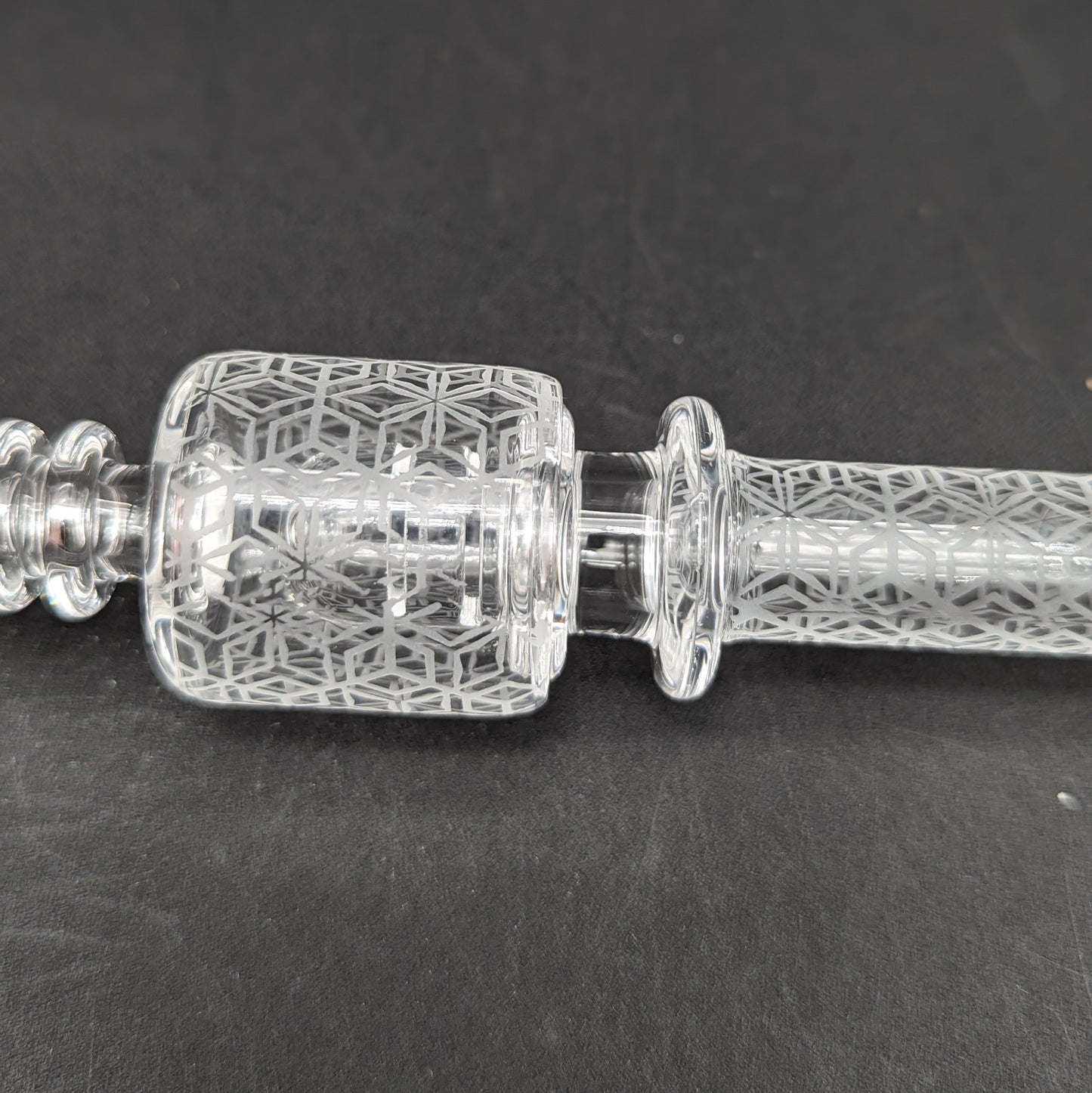 Sandblasted Quartz One Piece Dab Straw-Avernic Smoke Shop