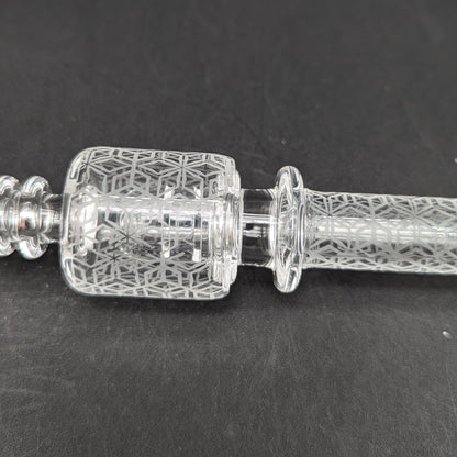 Sandblasted Quartz One Piece Dab Straw-Avernic Smoke Shop