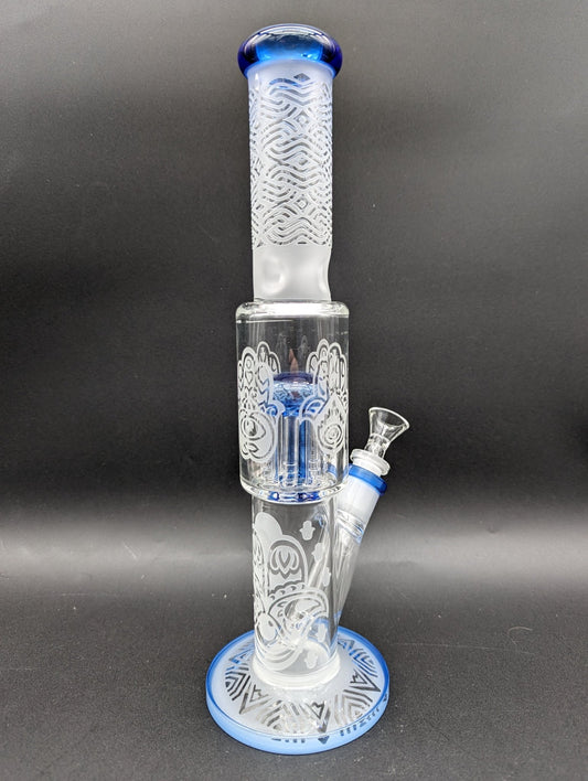Sandblasted Straight Tube W/ Tree 12.5" - Meech Madness Smoke Shop