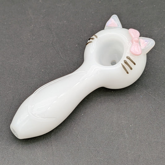 SeshGear Cute Kitty Glass Spoon Pipe | 4"