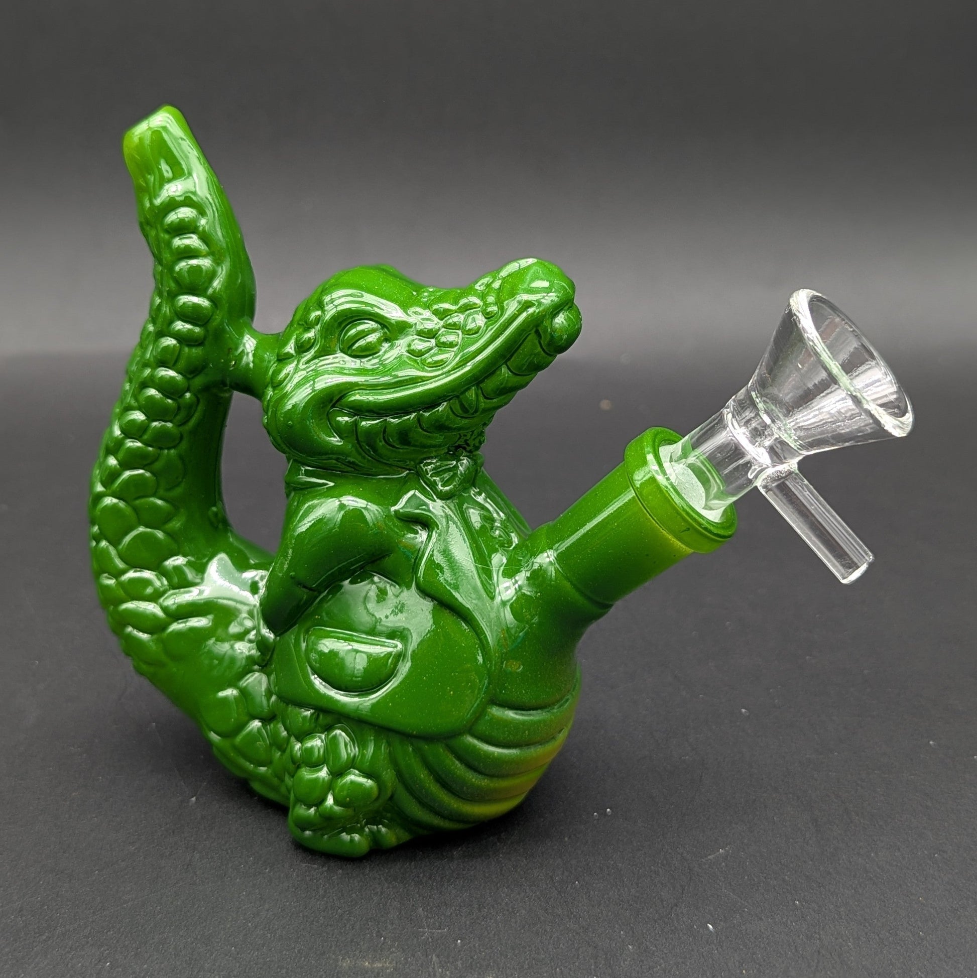 SeshGear Grinning Gator Glass Water Pipe | 4.25"-Avernic Smoke Shop
