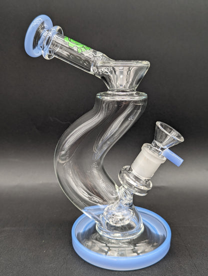 SeshGear Hip Check Curved Glass Water Pipe | 7.25"-Avernic Smoke Shop