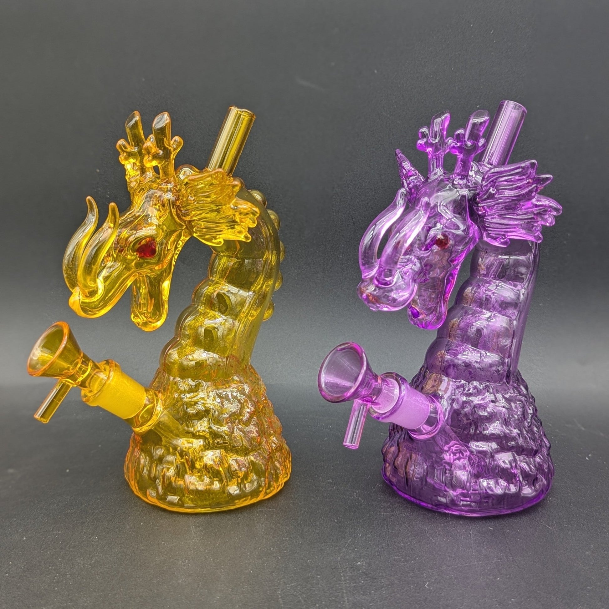 SeshGear Rising Dragon Glass Water Pipe | 6.75" | 14mm - Meech Madness Smoke Shop