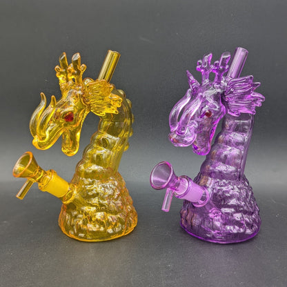 SeshGear Rising Dragon Glass Water Pipe | 6.75" | 14mm - Meech Madness Smoke Shop