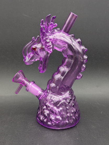 SeshGear Rising Dragon Glass Water Pipe | 6.75" | 14mm - Meech Madness Smoke Shop