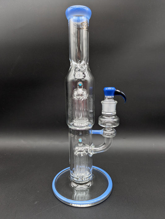 Sheep Glass Dual Fixed 8 Arm Straight Tube Bong