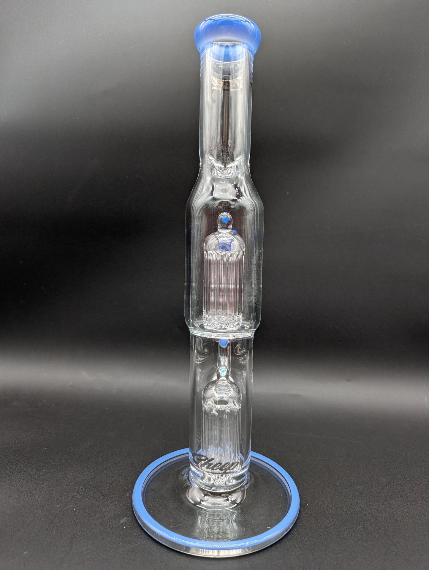 Sheep Glass Dual Fixed 8 Arm Straight Tube Bong - Meech Madness Smoke Shop