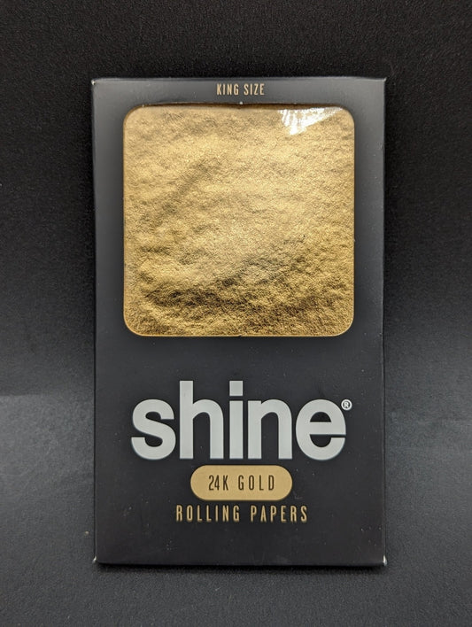 Shine 24K Gold Rolling Paper King Size | Single Sheet - Meech Madness Smoke Shop
