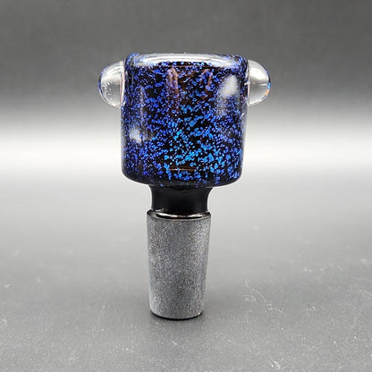 Shiny Dichro Bowl Slides w/ Handle Studs 14mm - Meech Madness Smoke Shop