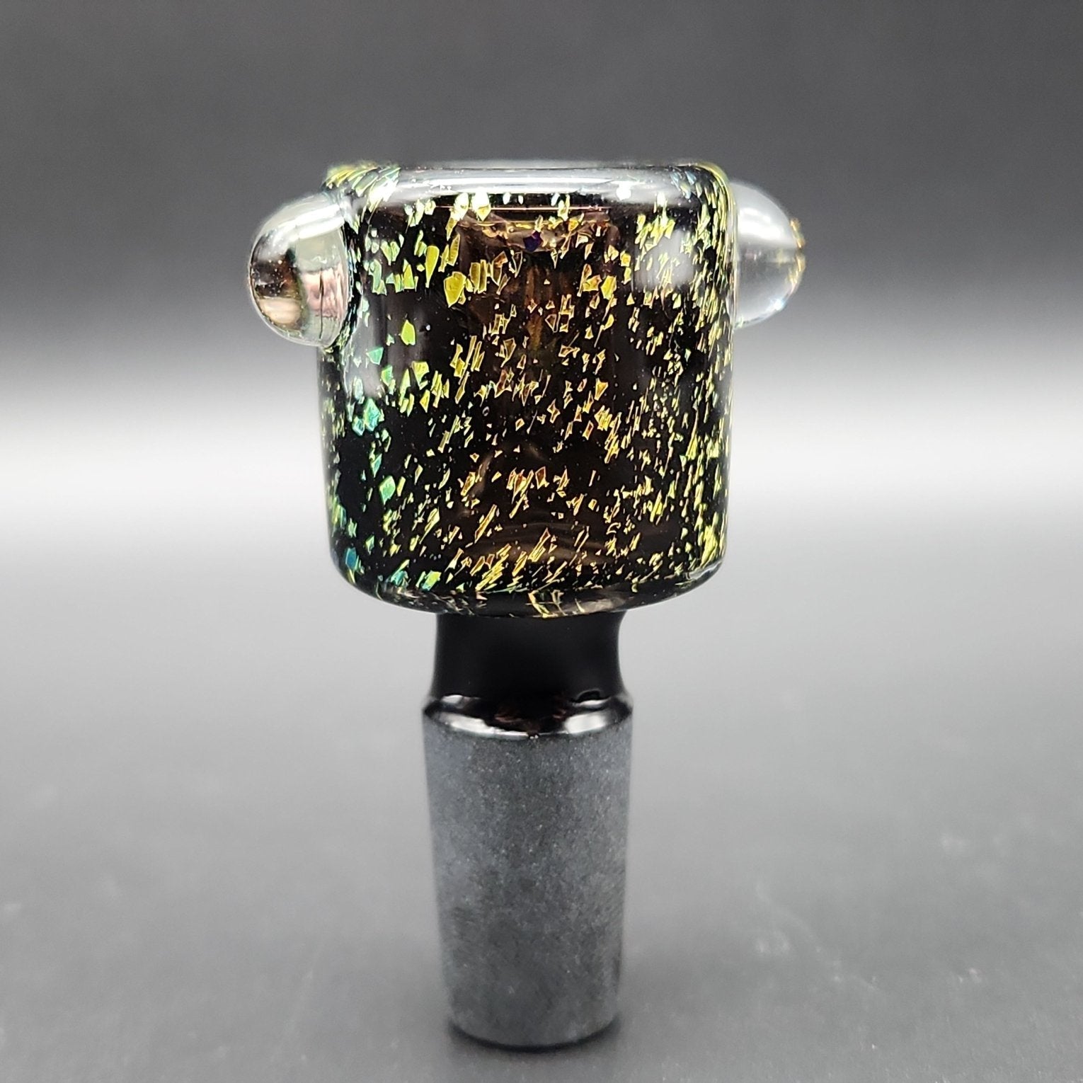 Shiny Dichro Bowl Slides w/ Handle Studs 14mm - Meech Madness Smoke Shop