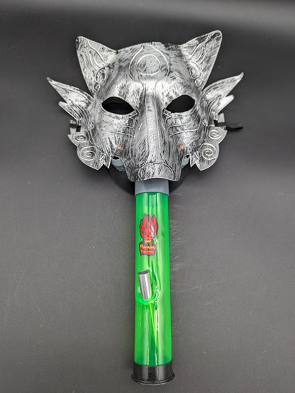 Silver Fox Gas Mask w/ Acrylic Tube Bong - Meech Madness Smoke Shop