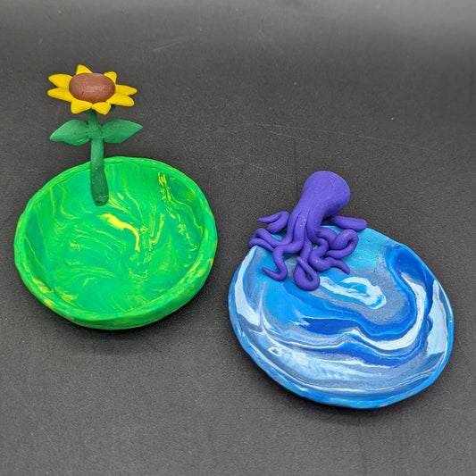Simple Clay Handmade Ashtrays-Meech Madness Smoke Shop