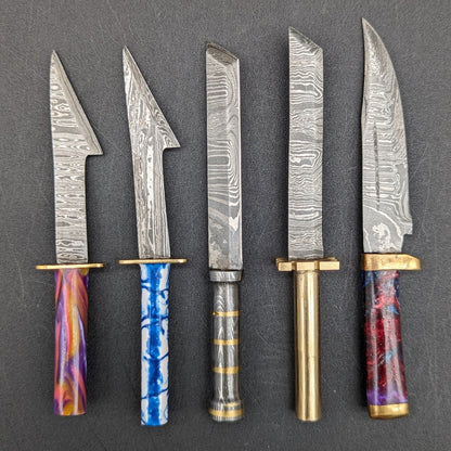 Single Edge Great Swords Damascus Steel Dab Tool - Meech Madness Smoke Shop