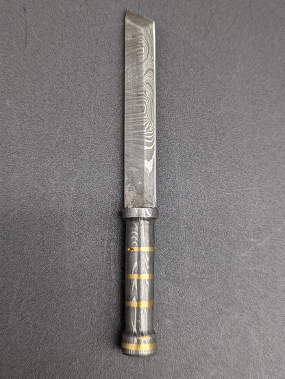 Single Edge Great Swords Damascus Steel Dab Tool - Meech Madness Smoke Shop