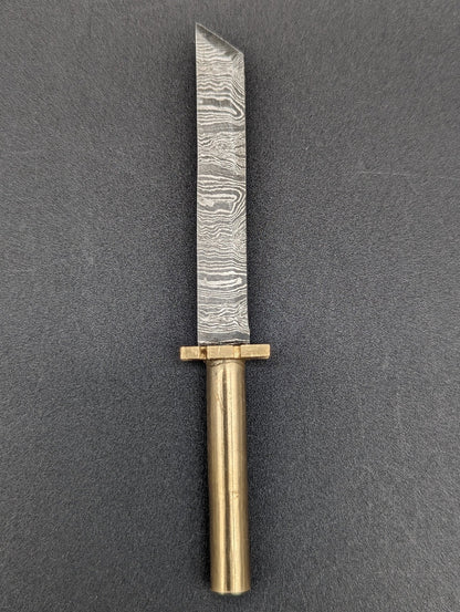 Single Edge Great Swords Damascus Steel Dab Tool - Meech Madness Smoke Shop