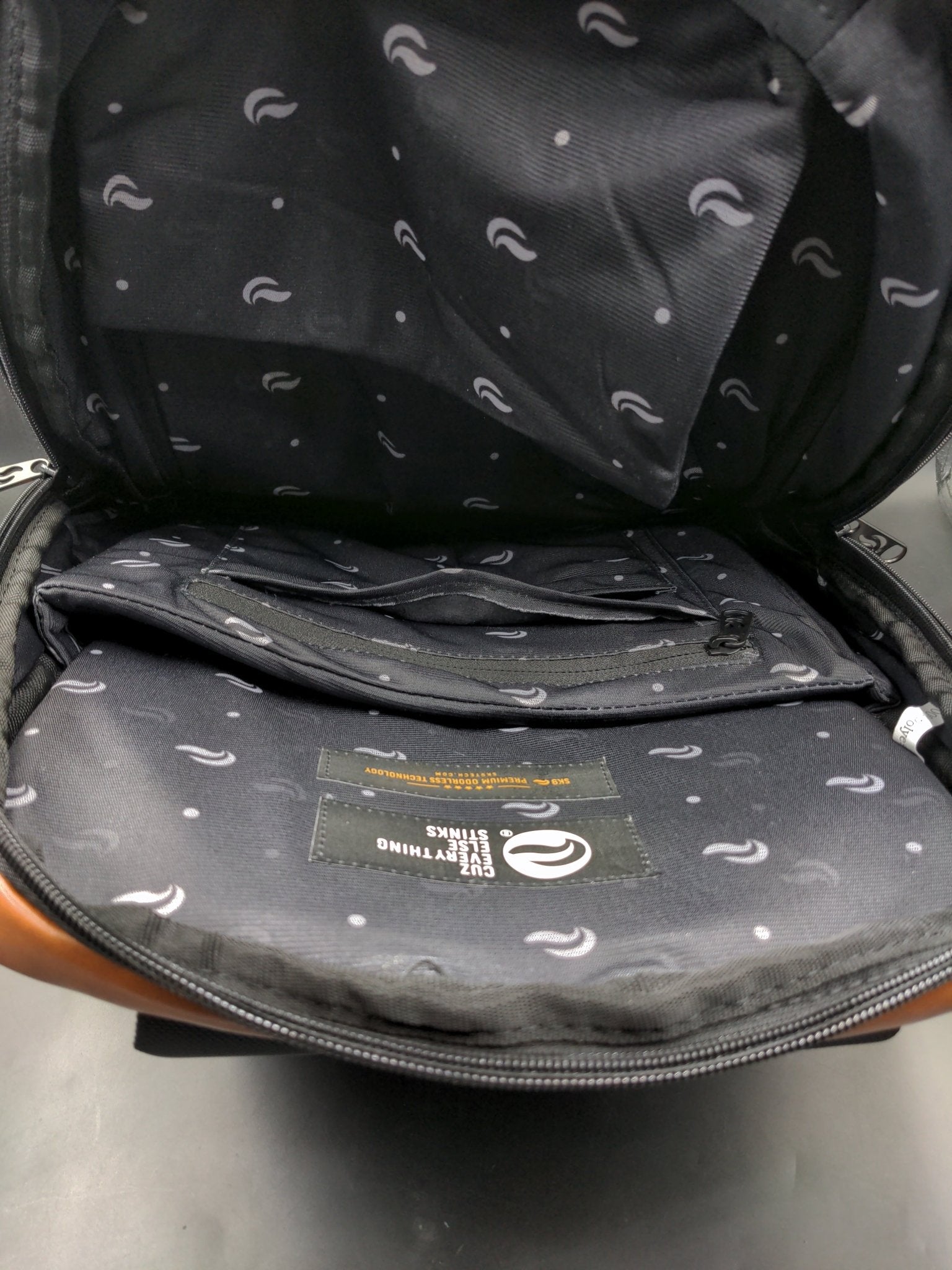 Skunk Soho Backpack - Black w/ Brown Leather - Meech Madness Smoke Shop