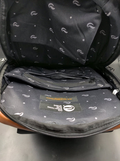 Skunk Soho Backpack - Black w/ Brown Leather - Meech Madness Smoke Shop