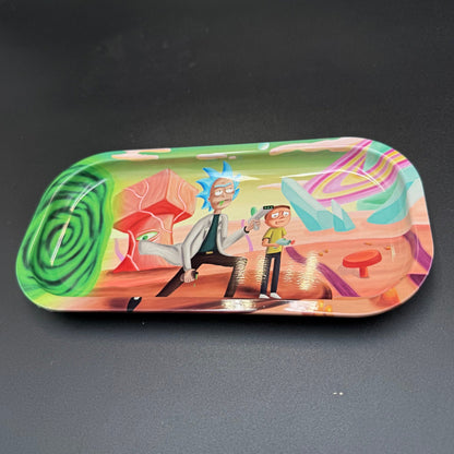 Small Cartoon Scientist Metal Rolling Tray - Meech Madness Smoke Shop