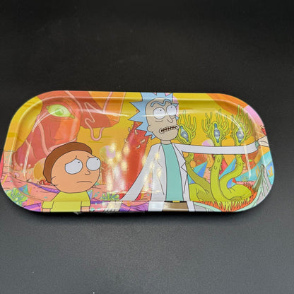 Small Cartoon Scientist Metal Rolling Tray - Meech Madness Smoke Shop