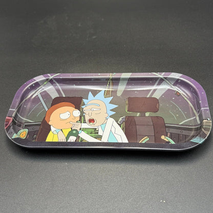 Small Cartoon Scientist Metal Rolling Tray - Meech Madness Smoke Shop