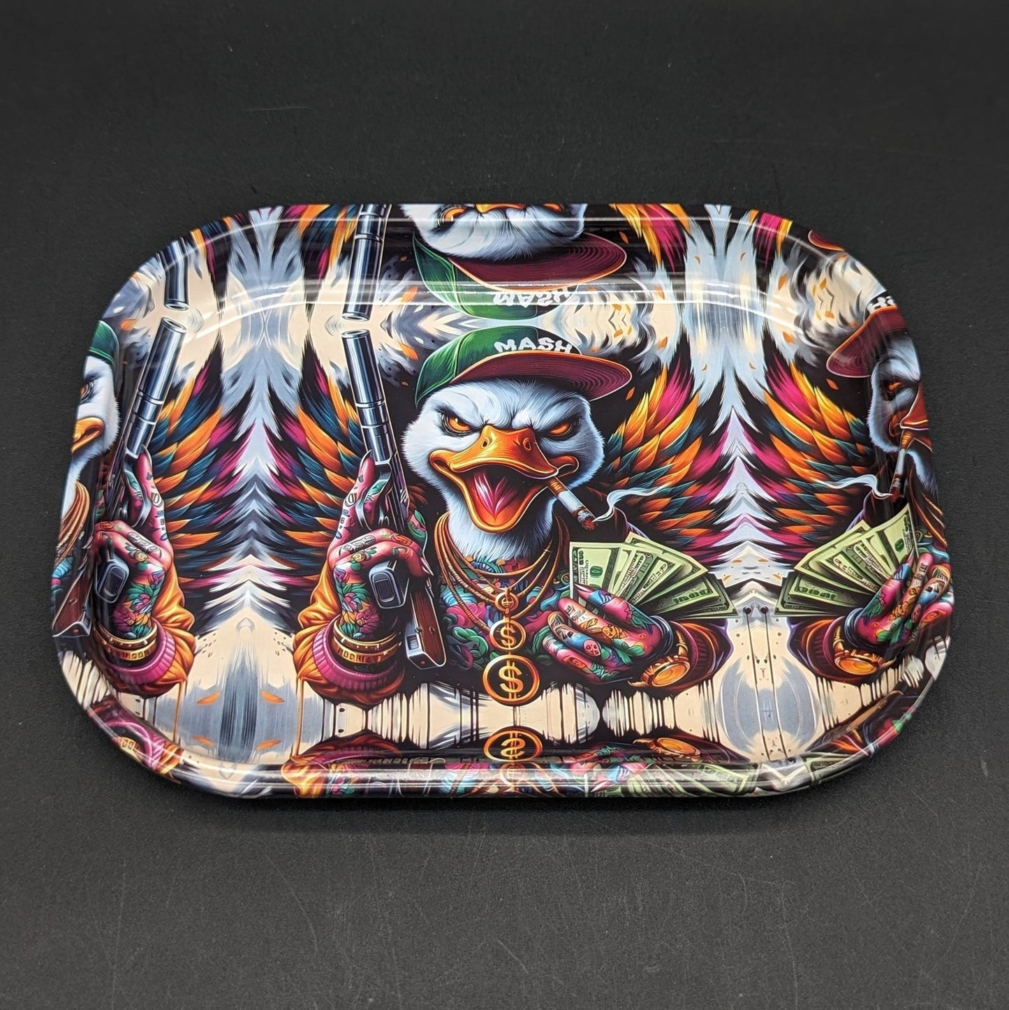 Small Cash Money Eagle Rolling Tray - Meech Madness Smoke Shop