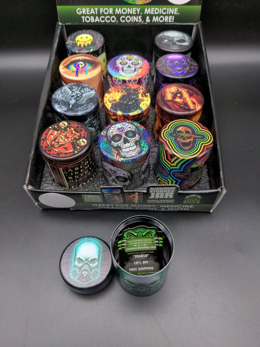 Smokezilla Smell Proof Storage Jar | 2.5" x 1.7" - Meech Madness Smoke Shop