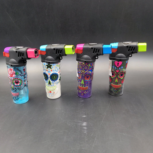 Smokezilla Sugar Skull XXL Torch Lighter | 4.35" - Meech Madness Smoke Shop
