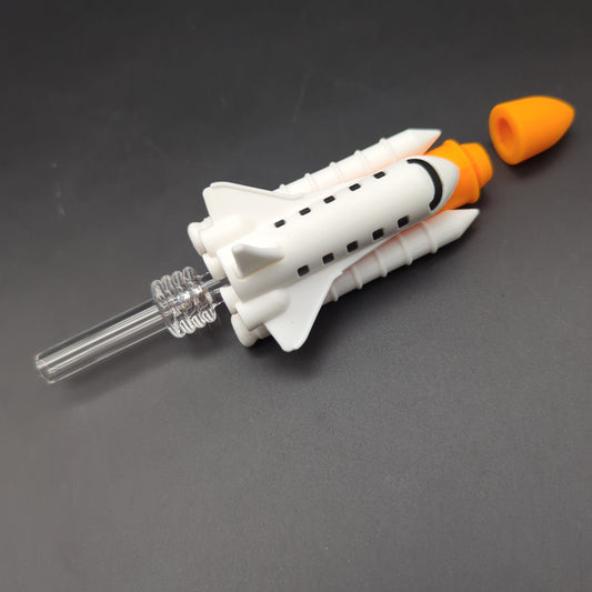 Space Shuttle Silicone Dab Straw | 6"-Avernic Smoke Shop