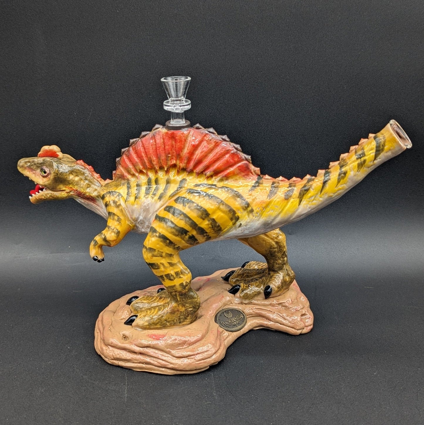 Spinosaurus Dinosaur Bong - Glass and Resin - Meech Madness Smoke Shop