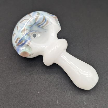Spiral Feathered Spoon Pipes - Reading Glass Militia - Meech Madness Smoke Shop