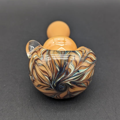 Spiral Feathered Spoon Pipes - Reading Glass Militia - Meech Madness Smoke Shop