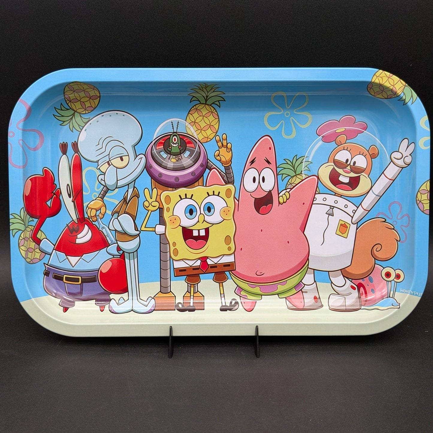 Spongy Dude with Friends Metal Rolling Tray | 11"x7"