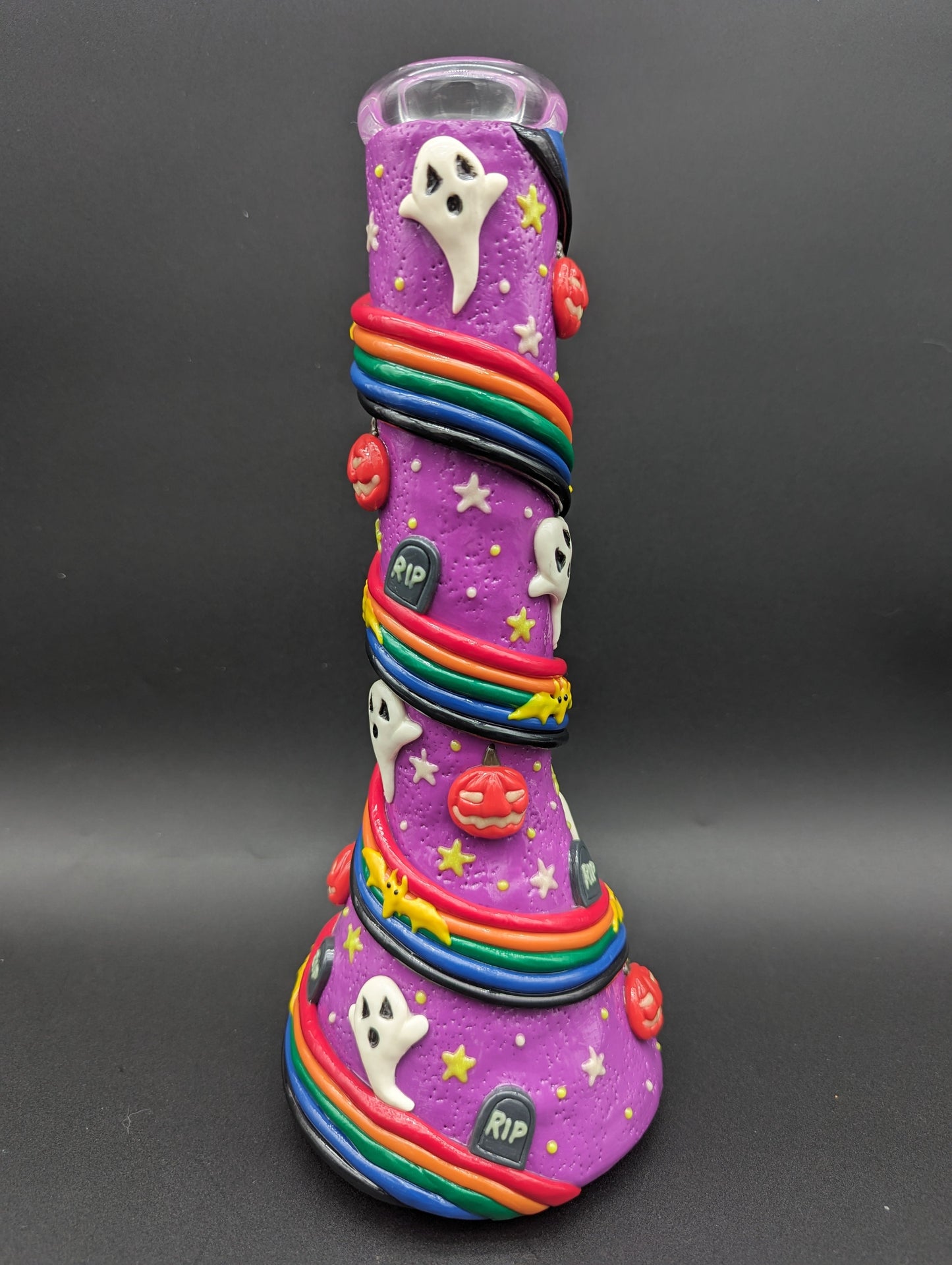 Spooky Rainbow Road 3D Beaker Bong - Avernic Smoke Shop