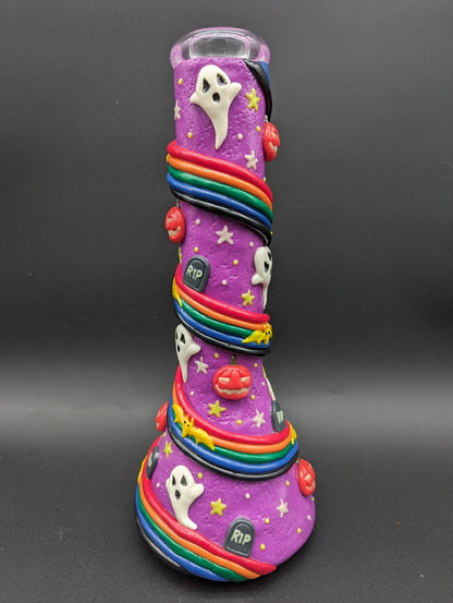 Spooky Rainbow Road 3D Beaker Bong - Avernic Smoke Shop