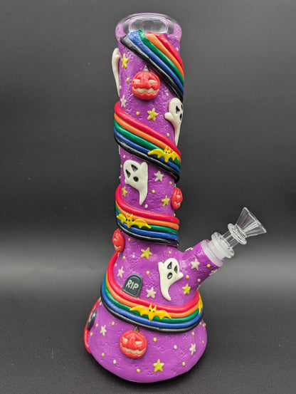 Spooky Rainbow Road 3D Beaker Bong - Avernic Smoke Shop